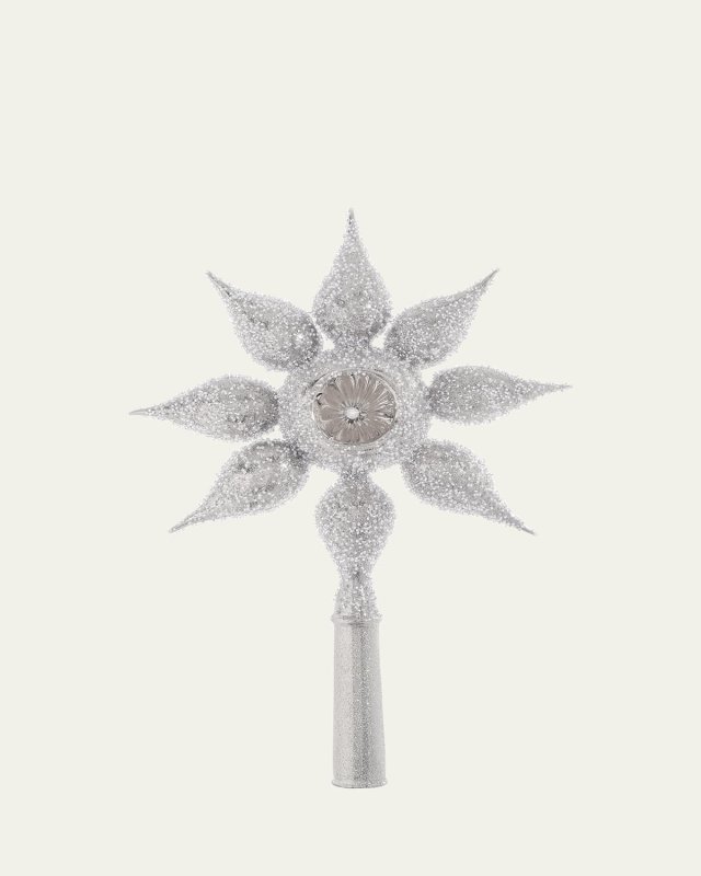 Silver Star Christmas Tree Topper